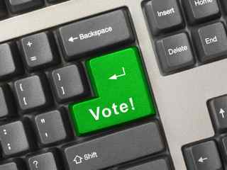 Computer Keyboard with Vote Key